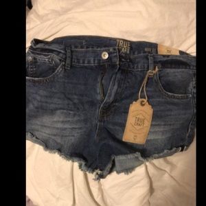 High rise jean shorts